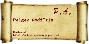 Pelger Amázia névjegykártya