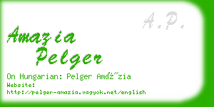 amazia pelger business card